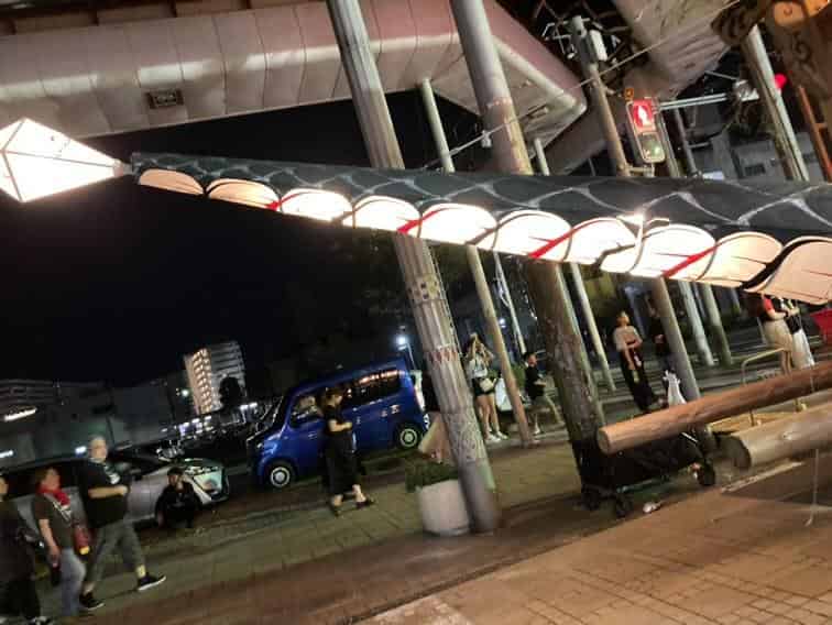 夜に光る大蛇