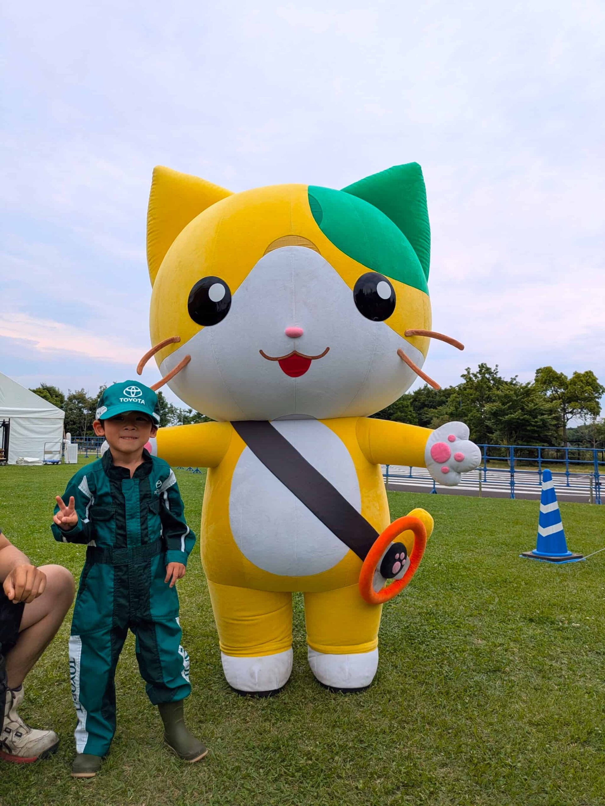 マスコットキャラと撮影